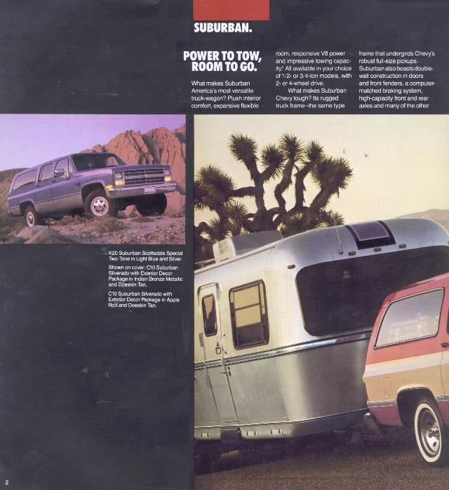 1985 Chevrolet Surburban Brochure Page 2